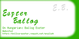 eszter ballog business card